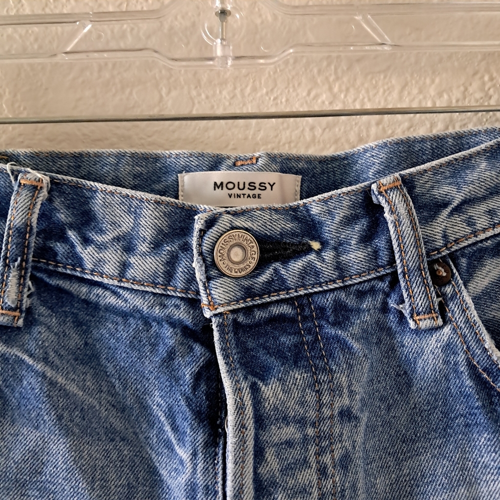 Moussy Vintage Keller Taper Jeans Cropped Blue 29 - Picture 4 of 11